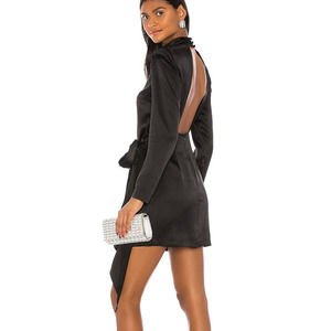 Amanda Uprichard  Yasmine Knot Mini Dress Black
